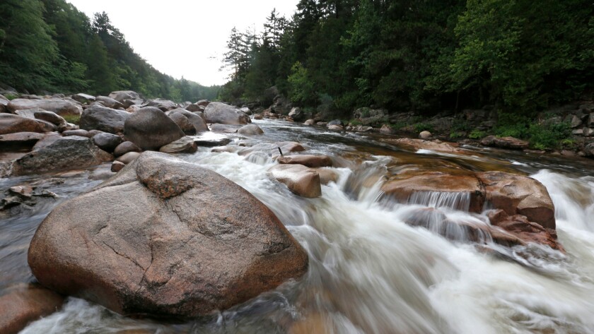 In this Aug. 4, 2015, file photo, the Wassataquoik Stream flows through Township 3, Range 8, Maine.