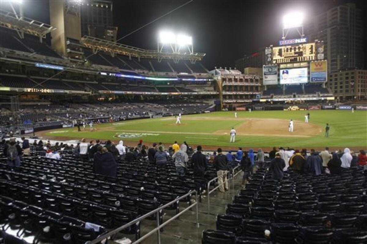 Padres Win 1, But Rain Forces Suspension of 2nd Game of