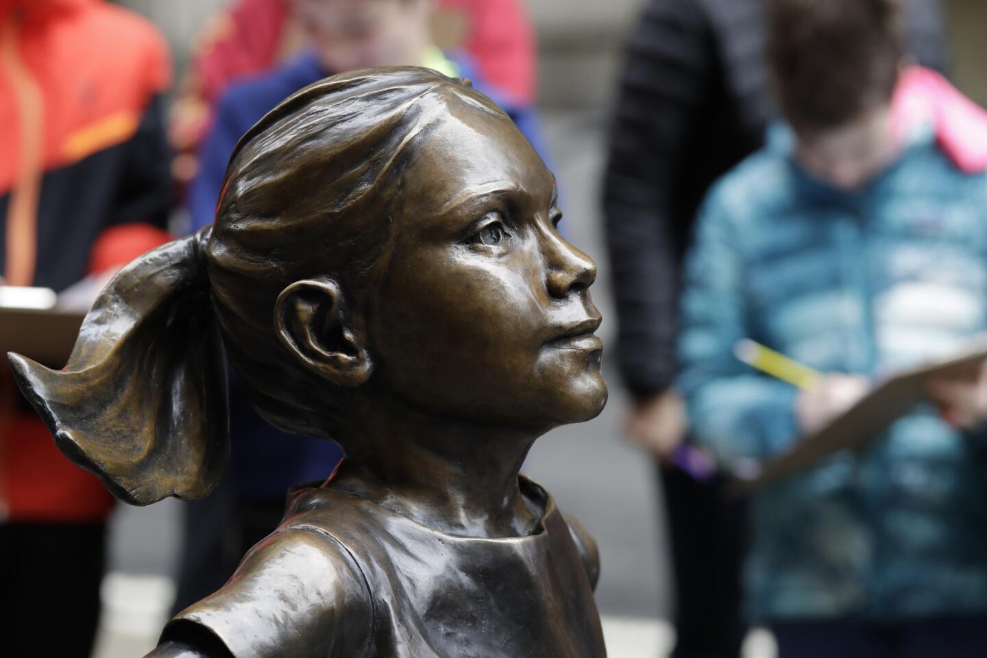 Face of The Fearless Girl statue