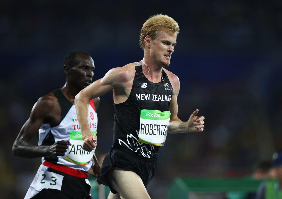 Zane Robertson set a New Zealand record when finishing 12th in the 10,000 meters at the Rio Olympics in 2016.
