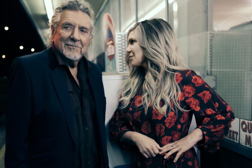 Portraits of Robert Plant and Alison Krauss for "Raise the Roof."