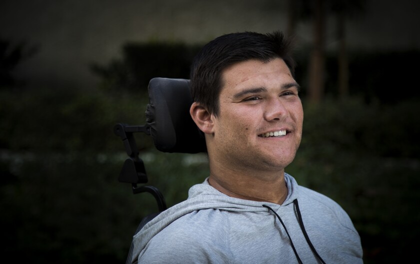 Jack Jablonski works to raise funds for paralysis research.