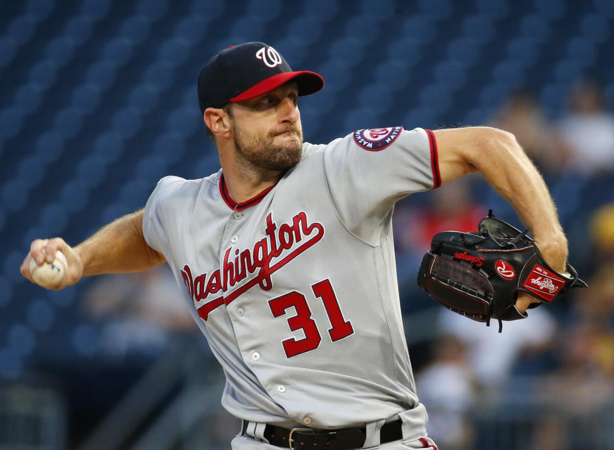 NL wild card pits Nationals' Max Scherzer vs. Brewers' no-names - Los  Angeles Times