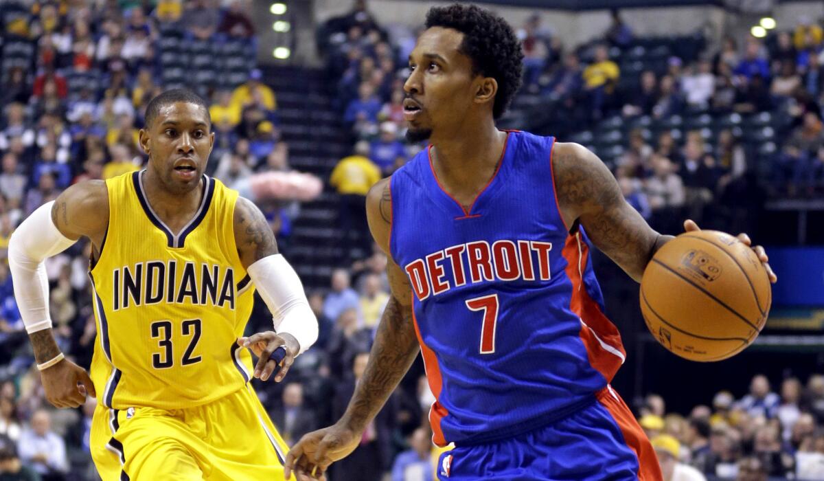 Pistons guard Brandon Jennings averaged 15.4 points and 6.6 assists in 41 games this season.