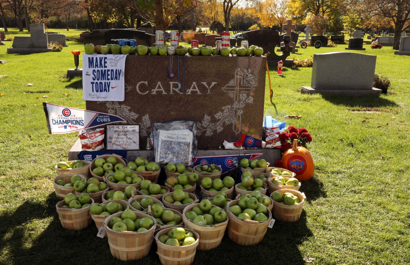 Harry Caray gravesite, 2016