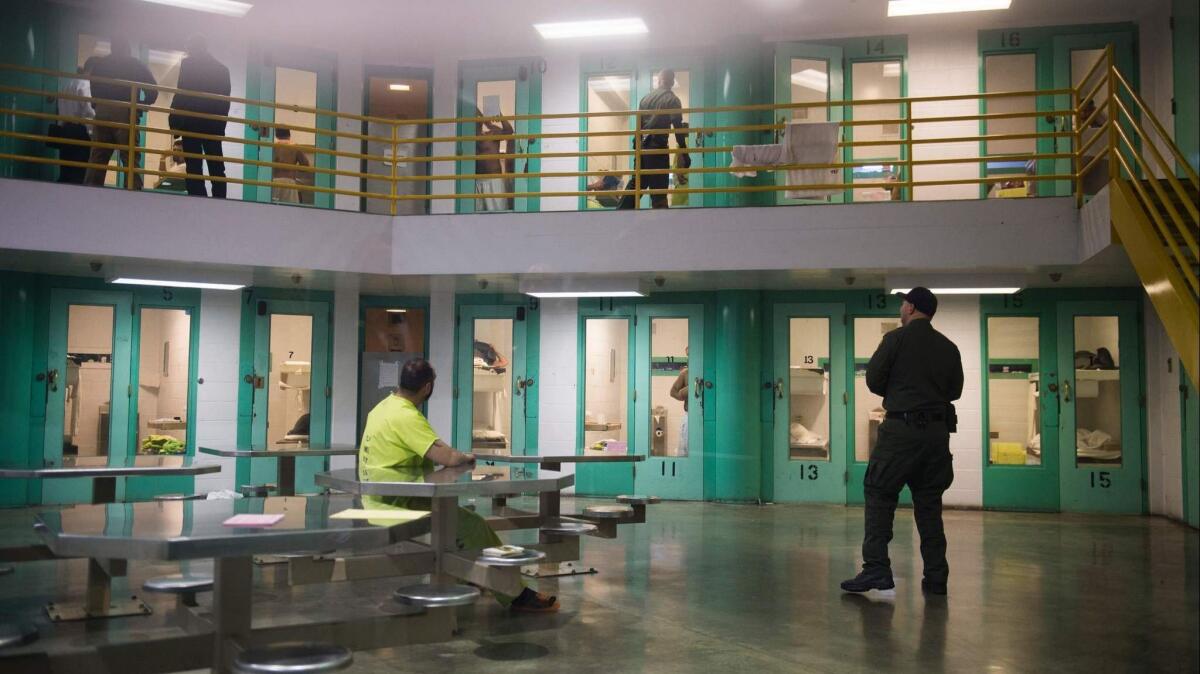 Orange County's Theo Lacy Facility, a county jail that also contracts with the federal government to hold migrants facing deportation hearings.