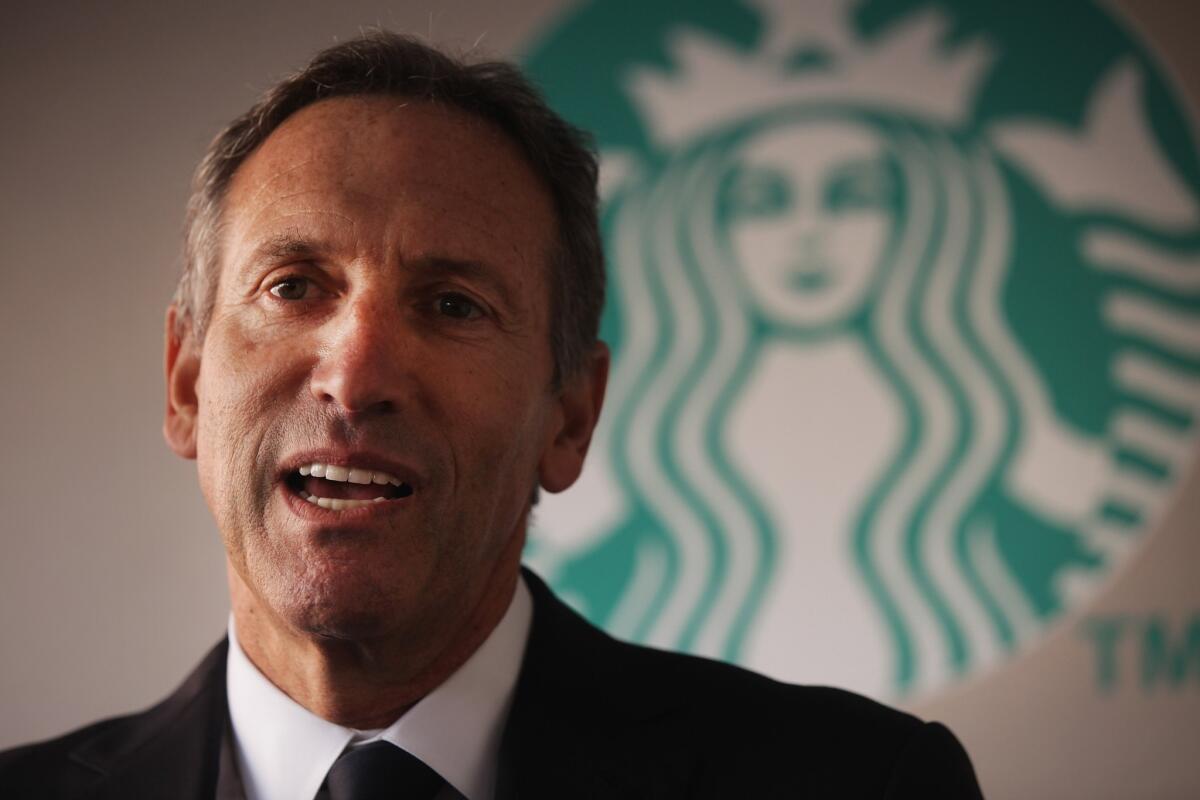 Starbucks chief executive Howard Schultz on Tuesday requested that customers no longer bring guns into his stores.