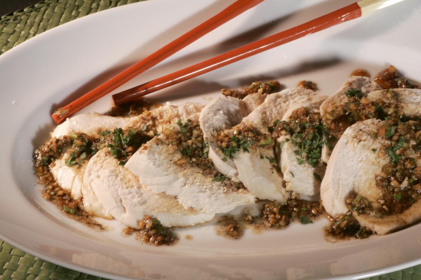 Chicken with sesame and Sichuan pepper