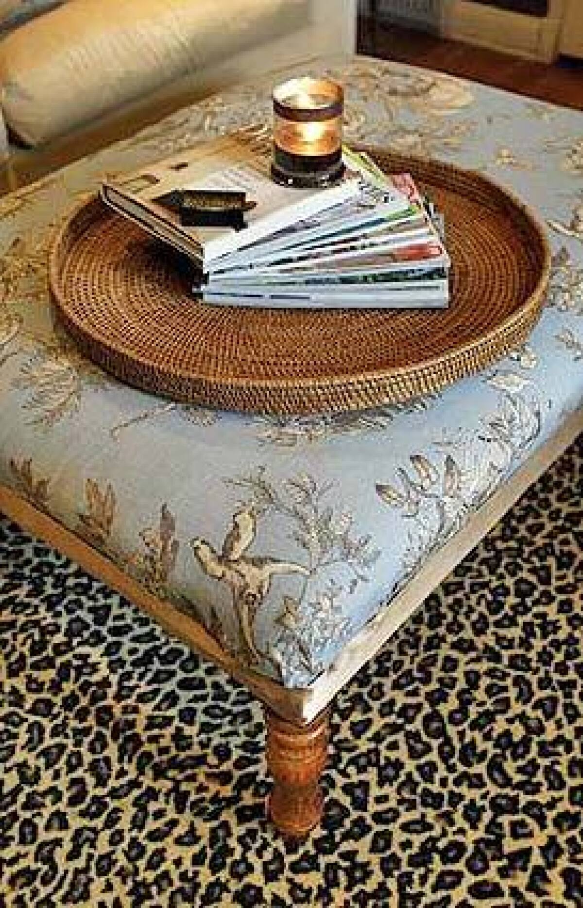 Ottomans can hold magazine or appetizer trays as well as guests.