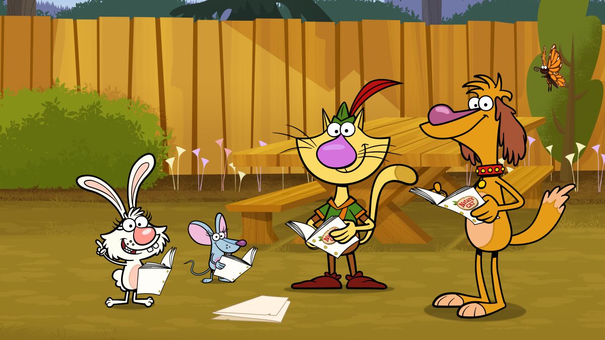 Daisy, Squeeks, Nature Cat and Hal on "Nature Cat."