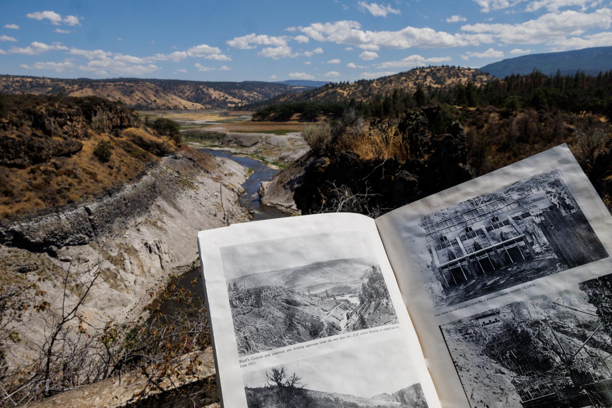 The Klamath River flows once again upriver from where Copco No. 1 Dam once stood.