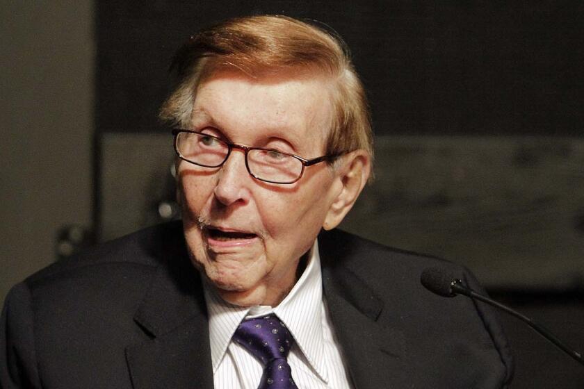 Sumner Redstone at the dedication of the new Sumner Redstone Production studios at USC in 2013.