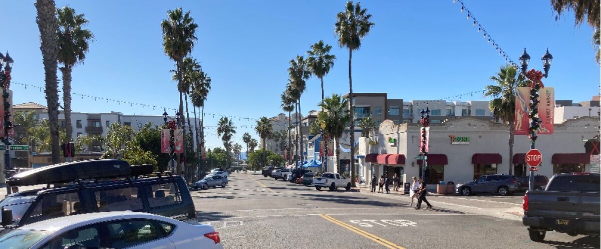 Pier View Way and Tremont Street, the location proposed for Oceanside's new landmark sign.