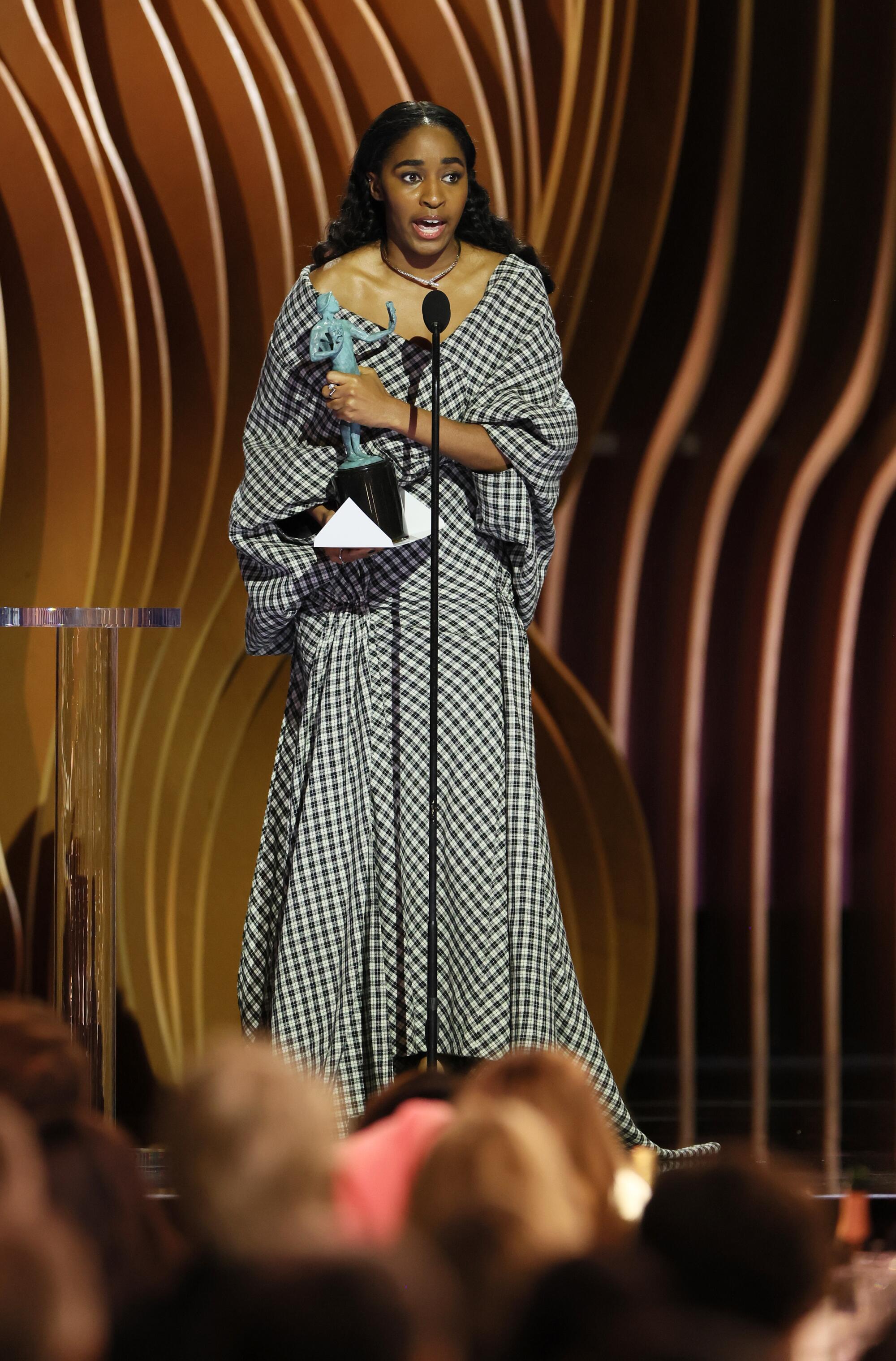 Ayo Edebiri wins the SAG Award for female actor in a comedy series.
