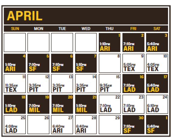 Padres schedule highlights for 2021 season - The San Diego Union-Tribune