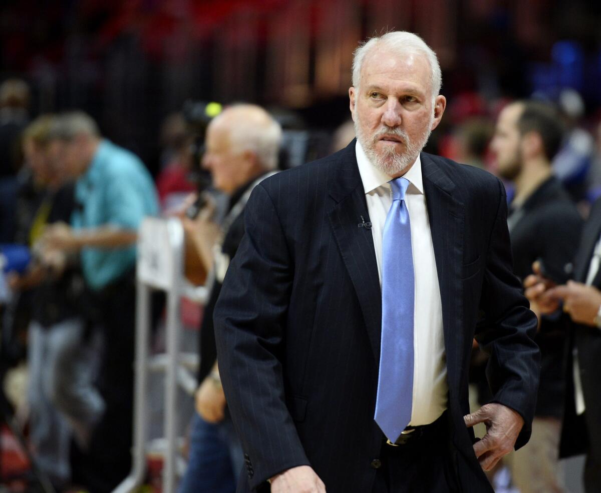 Spurs Coach Gregg Popovich was not happy with his team's performance in Game 1 against the Clippers.