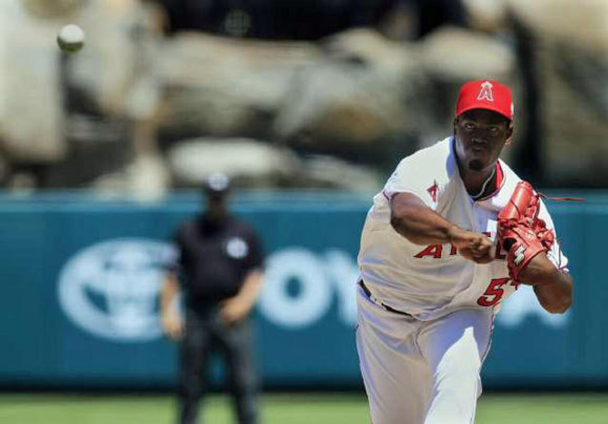 Jerome Williams with the Angels in 2011.