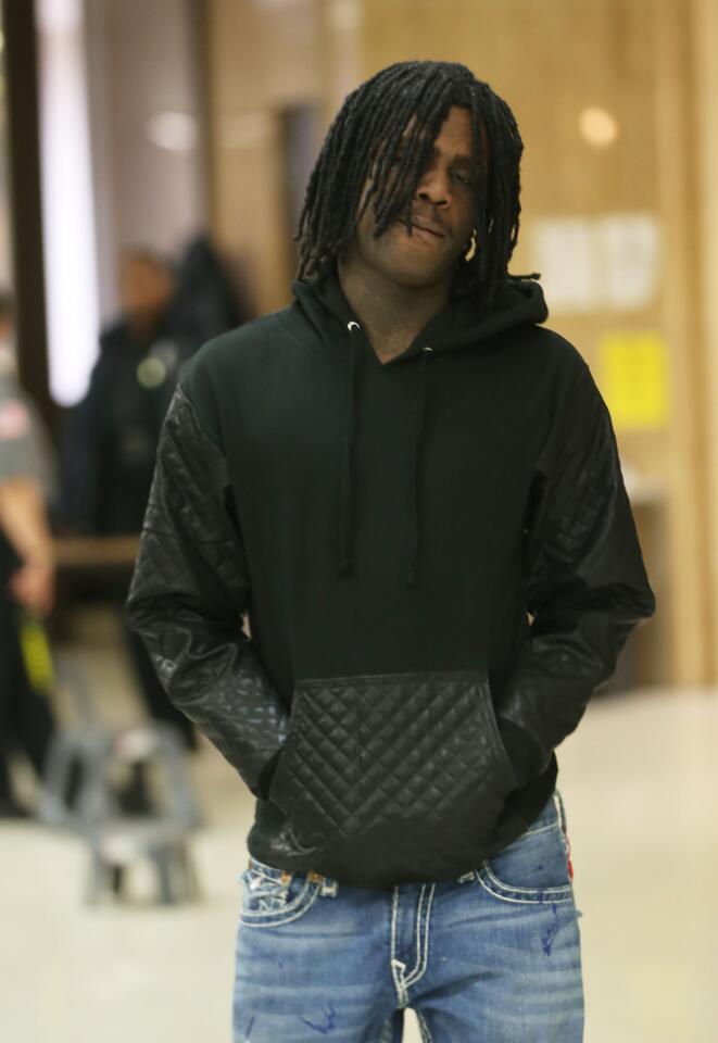 Keith Cozart, also known as the rapper "Chief Keef," arrives for a DUI pre-trial hearing at Lake County Courthouse.