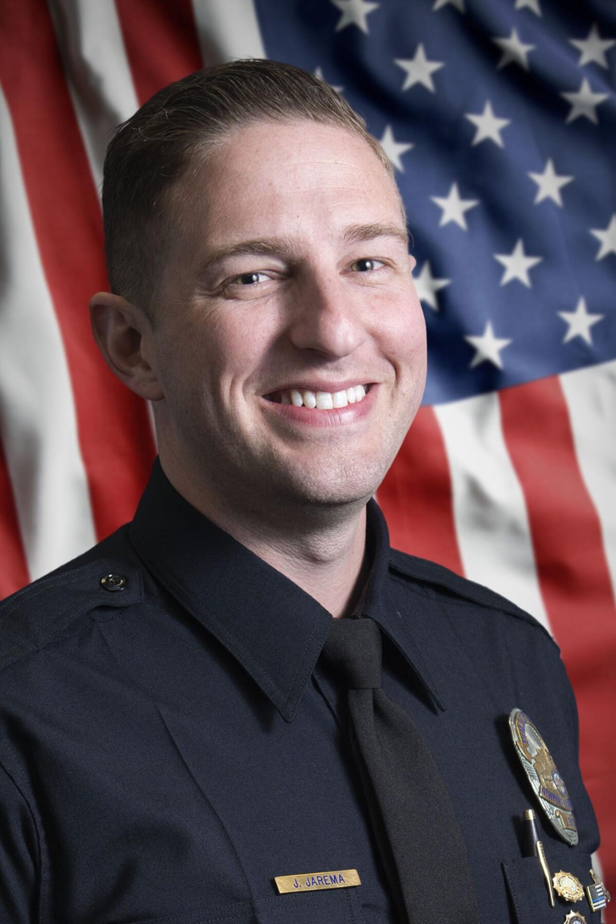 Newport Beach Police Department Det. Jon Jarema, who died last year and was honored by his peers this week.