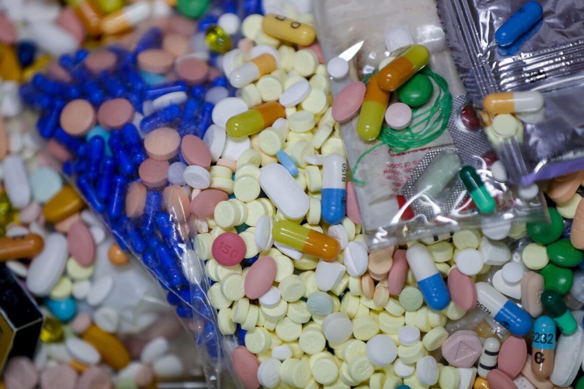 Medications slated for destruction in a police department's locked storage area