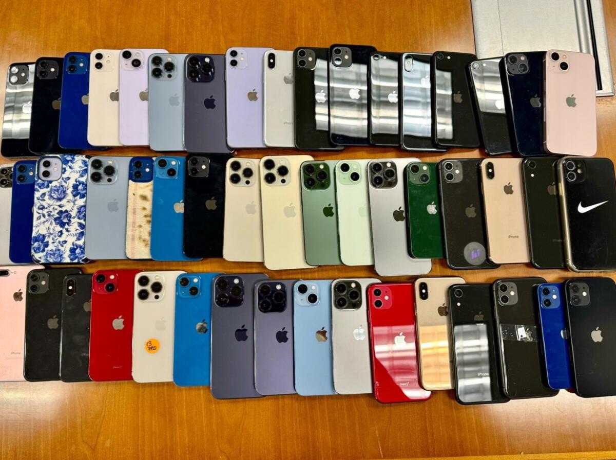 iPhones recovered by LAPD