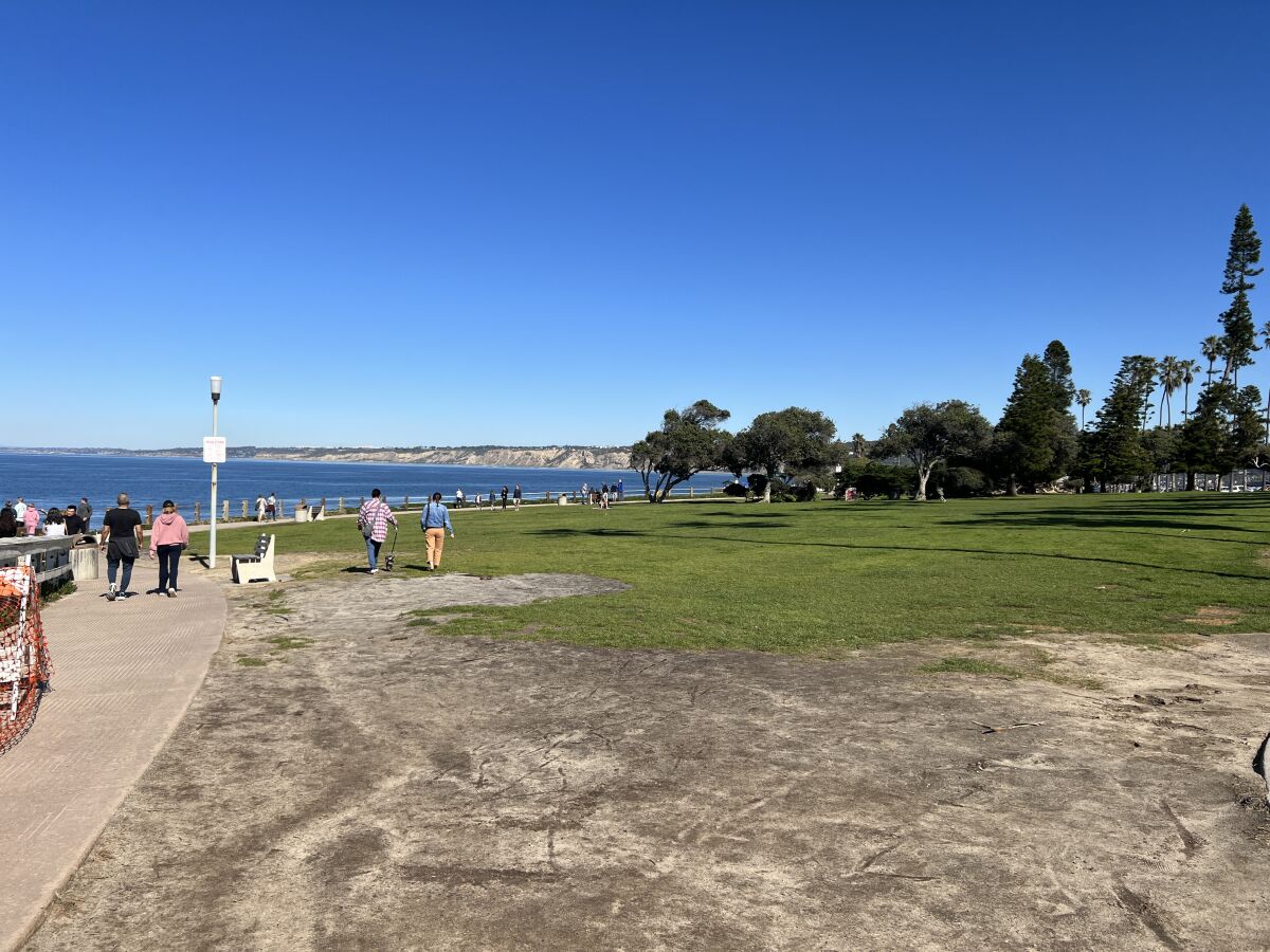 The southwest end of Scripps Park, once lined with vendors, was clear Feb. 1.