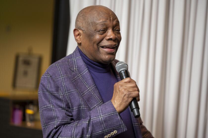 Former San Francisco mayor Willie Brown. Columnist, George Skelton was celebrated for 50 years of writing for the Los Angeles Times on Wednesday evening, Jan. 17, 2024 at the Revival restaurant in the Kimpton Hotel in Sacramento, California. Photographs by Jose Luis Villegas
