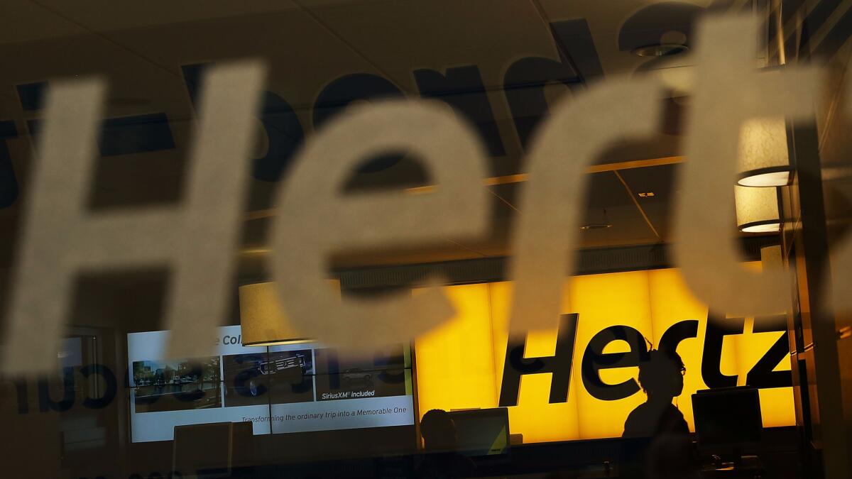 A Hertz car-rental agency in Manhattan.