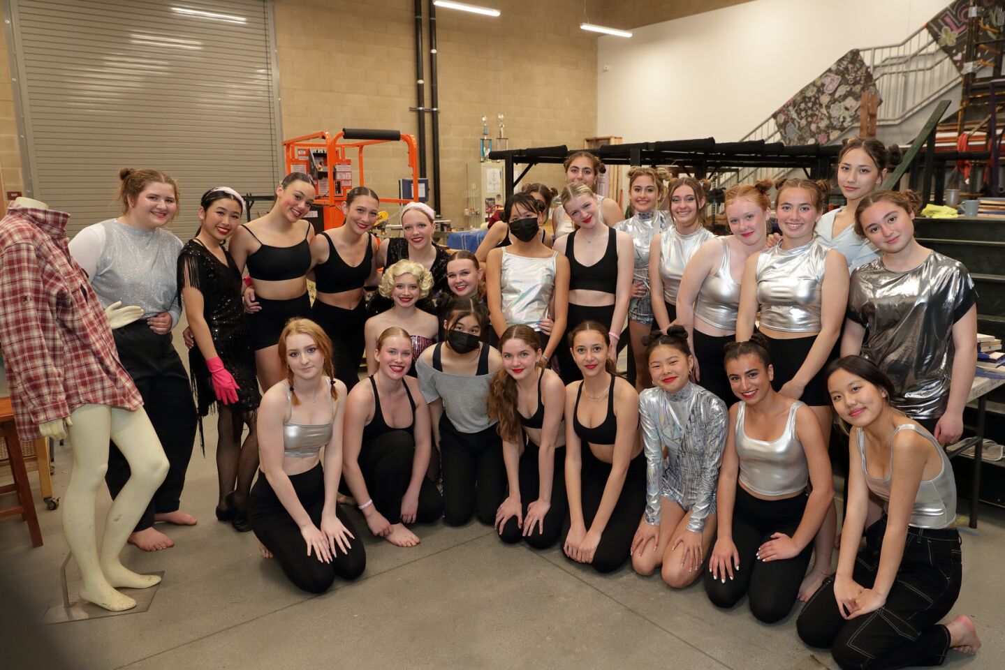 TPHS dance students backstage before they perform in the Visual and Performing Arts Festival