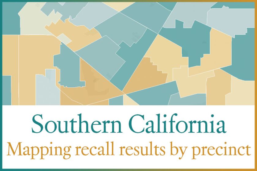 Souther California: mapping recall results by precinct