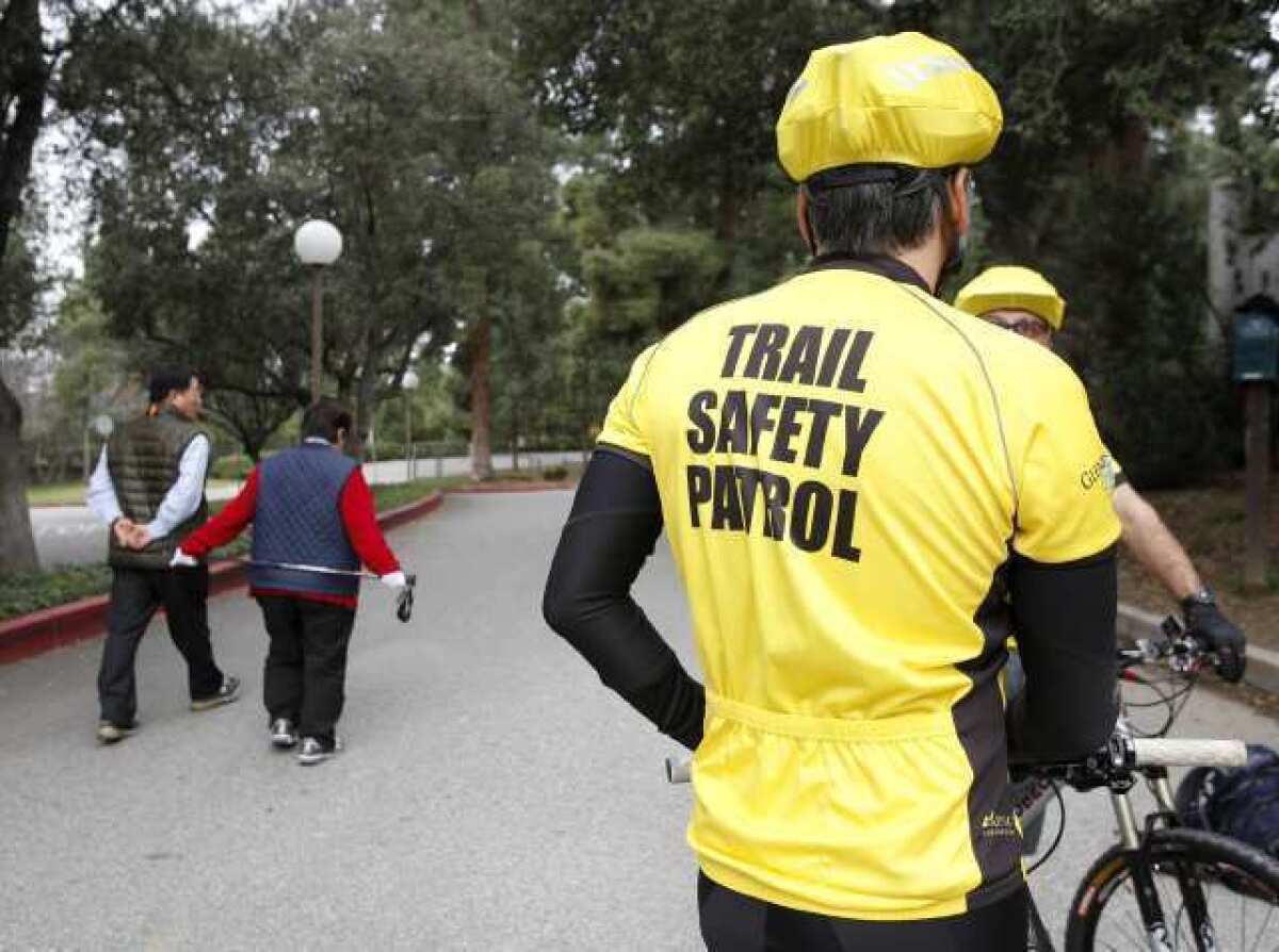 Glendale Parks & Open Space Foundation Trail Safety Patrol member Scott Moore at Brand Park in Glendale.