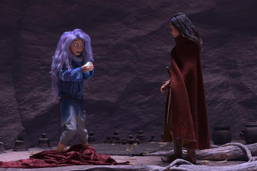 Una escena de la nueva cinta de Disney "Raya and The Last Dragon".