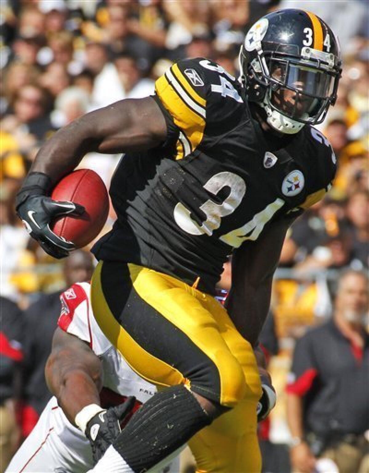 Rashard Mendenhall of the Pittsburgh Steelers runs the football