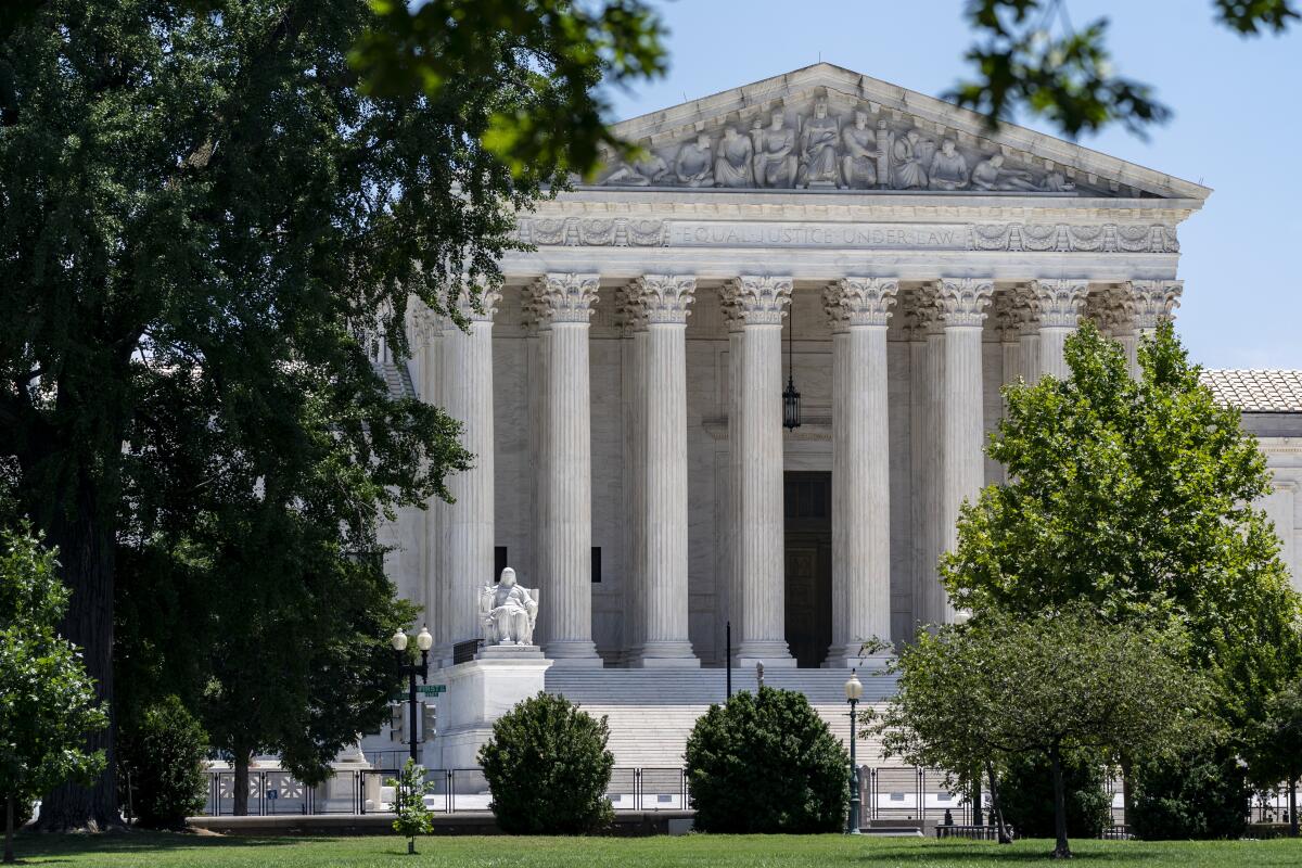 La sede de la Corte Suprema de EEUU en Washington. Foto tomada el 14 de julio de 2022. 