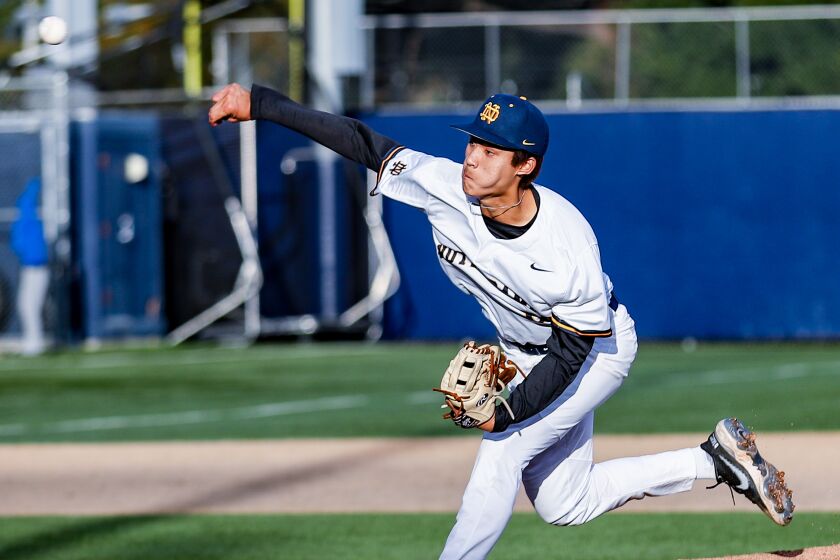 Justin Lee of Sherman Oaks Notre Dame, a UCLA commit, limited Harvard-Westlake to one run in six innings.