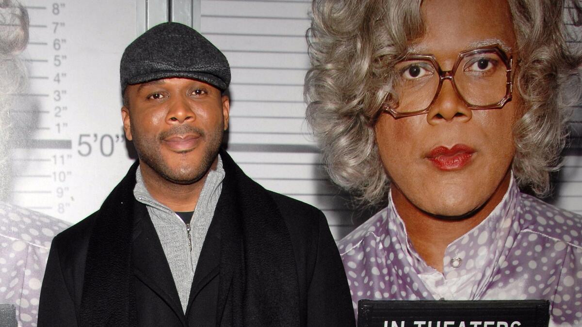 Actor Tyler Perry attends the premiere of "Tyler Perry's : Madea Goes to Jail" in New York.