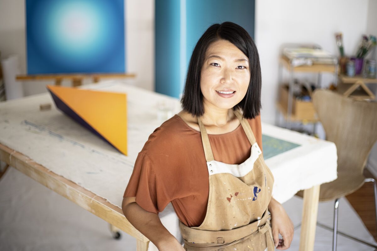 Artist Kaori Fukuyama is photographed in her studio