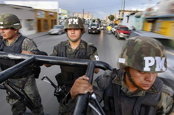 Army patrol in Ciudad Juarez
