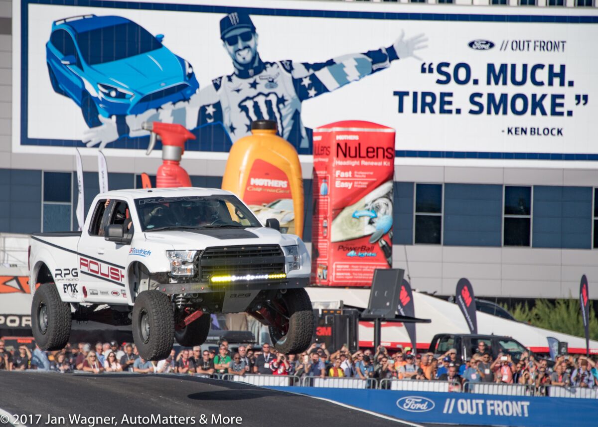 Roush Ford truck catches air at “Ford Out Front”