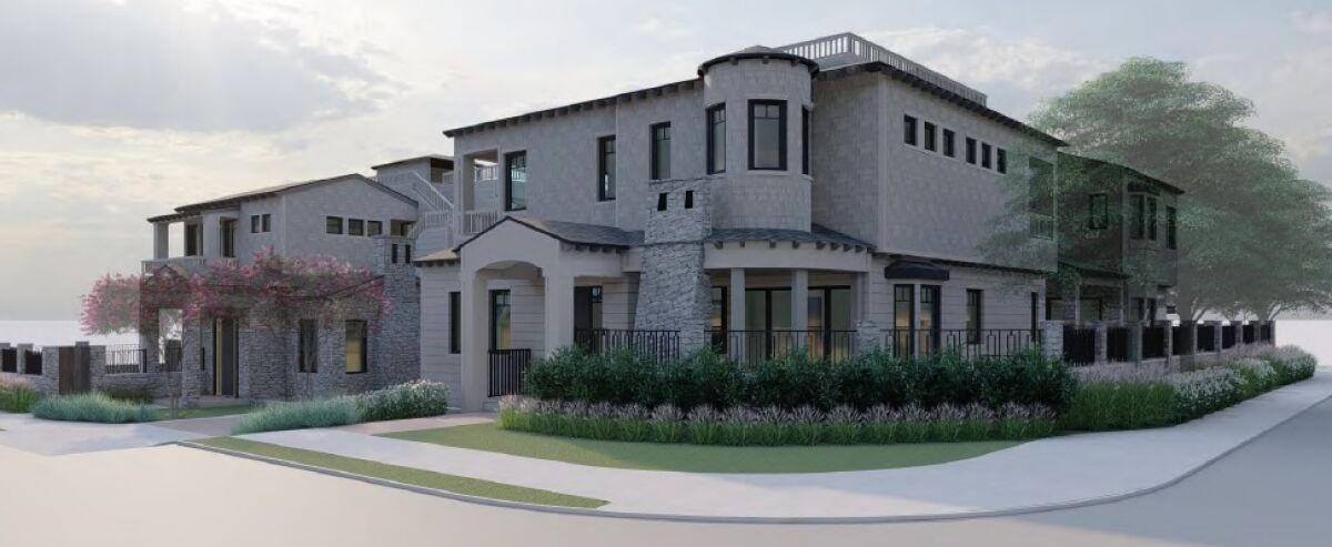 Plans for 460-462 Westbourne St. include four two-story single dwelling units over full basements with attached garages.