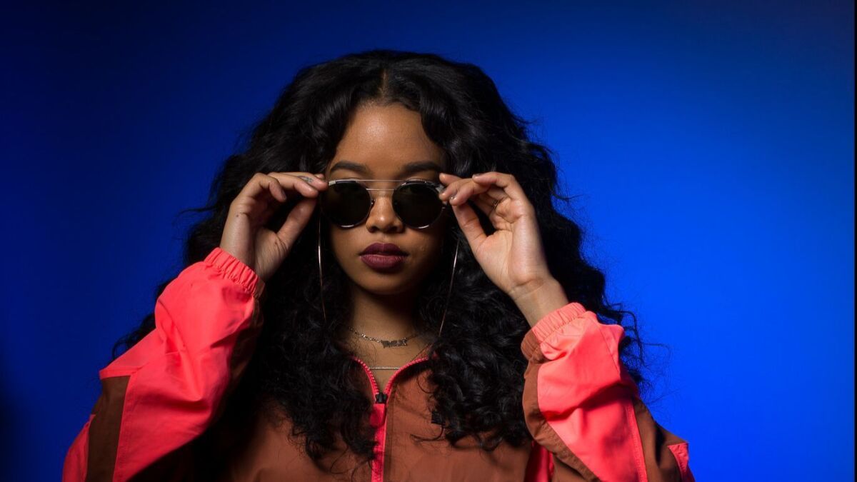 Musical artist H.E.R. photographed in 2018