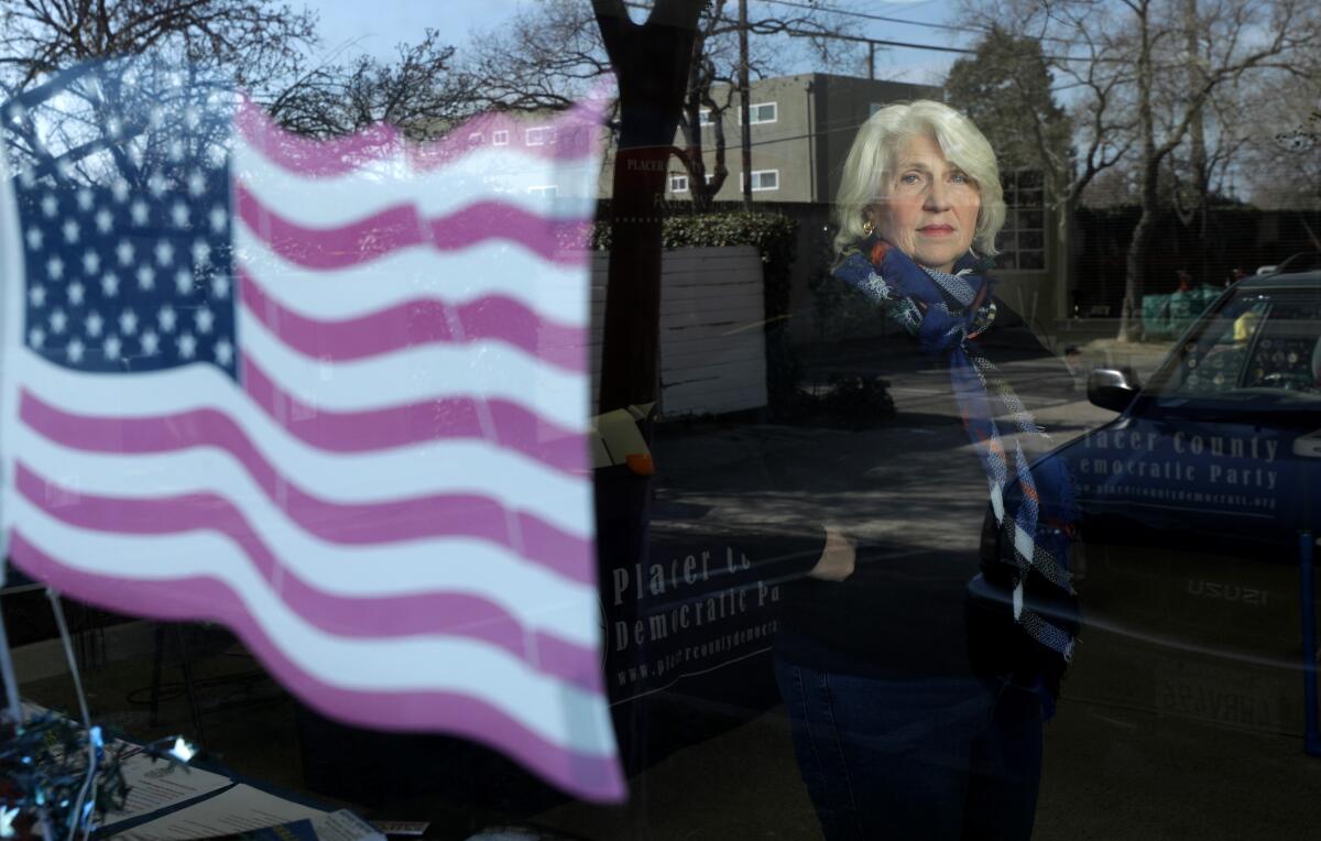 Rosemary Dukelow, a volunteer for Placer County Democrats