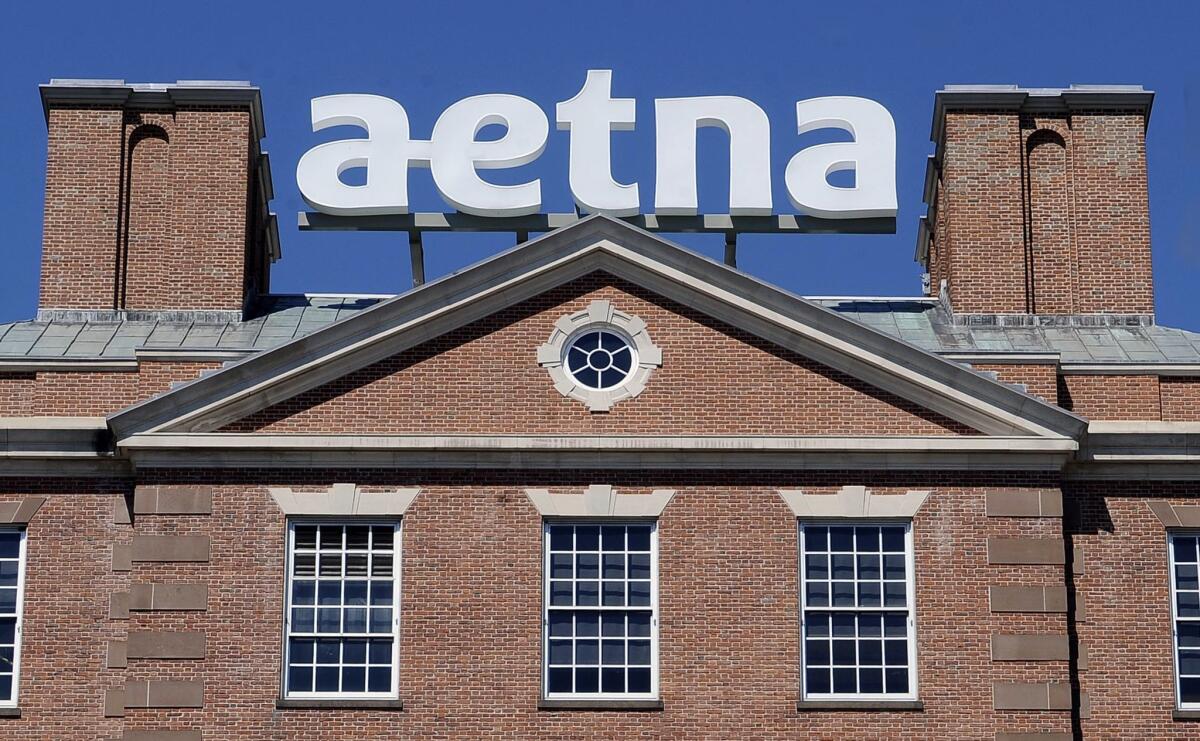 The Aetna headquarters in Hartford, Conn., on Aug. 19. 2014.