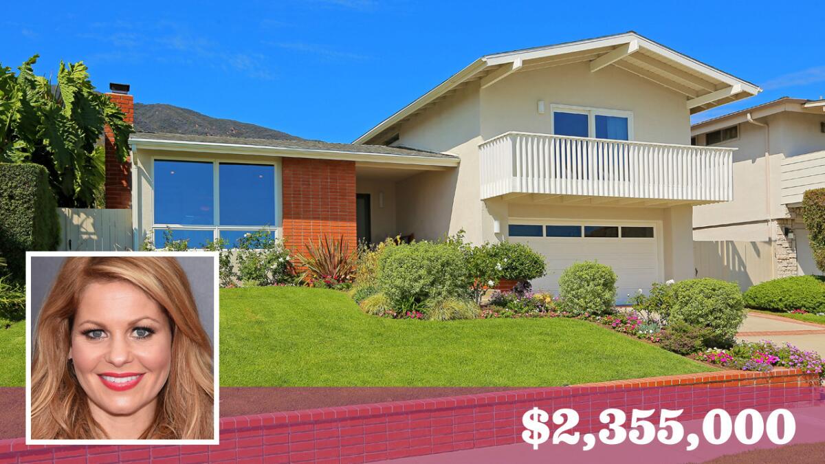 "Full House" star Candace Cameron Bure and her husband, former NHL player Valeri Bure, paid $2.355 million for the two-story home in Malibu.