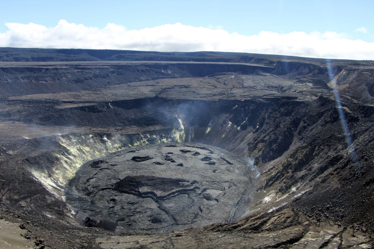 Crater of the Kilauea volcano south of Honolulu