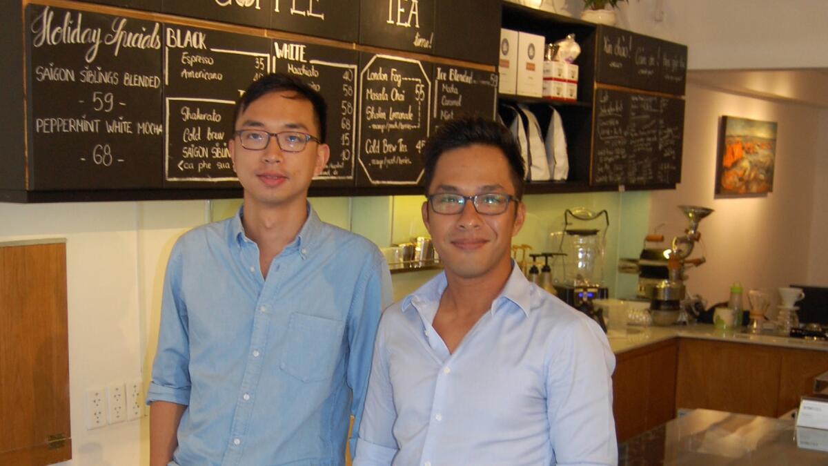 Hao Tran, left, and Guy Truong are co-founders of Vietcetera, an English-language website that seeks to "tell the untold stories of the new Vietnam."