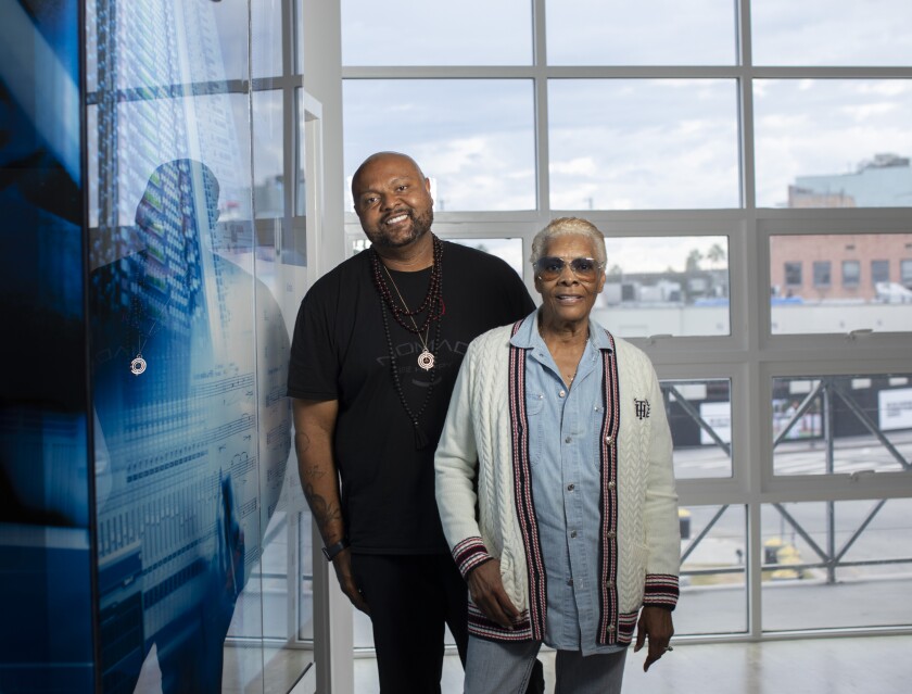 Dionne Warwick and her son Damon Elliott.