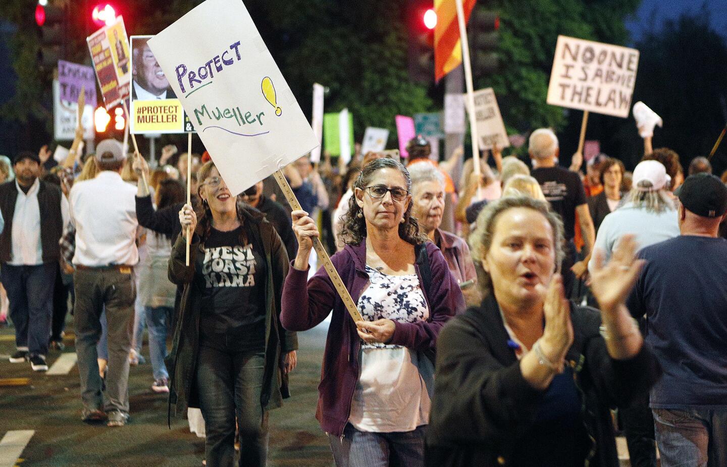 Photo Gallery: Protest in Burbank to support Mueller investigation after dismissal of Attorney General Sessions