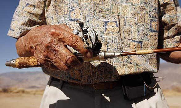 Japanese Americans recall fishing at Manzanar - fishing rod
