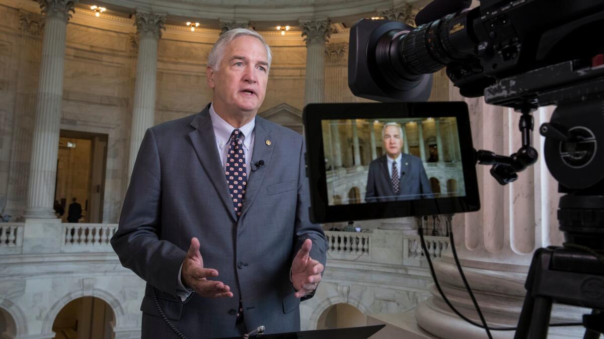 Sen. Luther Strange (R-Ala.) on Capitol Hill in Washington.